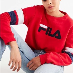 Brandnew FILA Red Crew Neck Sweatshirt